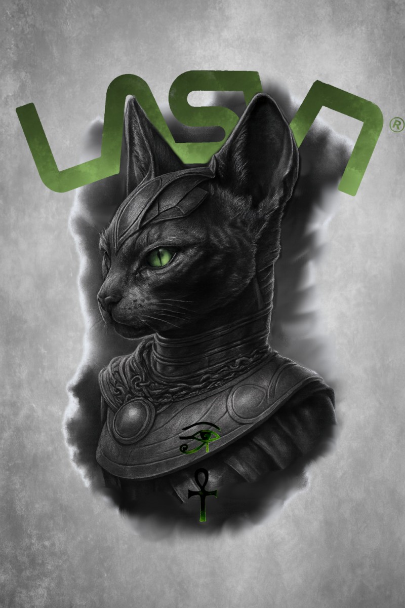 Camiseta De Mujer Lasal Bastet Negro Nodrama