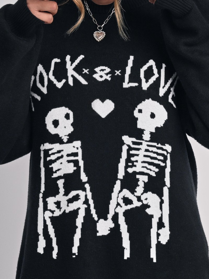 Vestido Jersey Punto Rock Love Aire Retro Nodrama