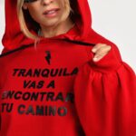 Sudadera Hoodie Tranquila Roja1 Aire Retro Nodrama
