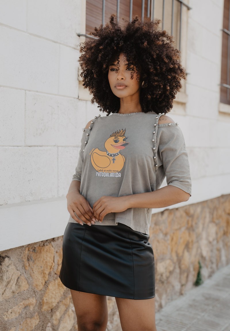 Camiseta Cut Out Patodalavida Animosa Valladolid Aire Retro