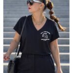 Camiseta Oversize Basica Skull Negra Valladolid