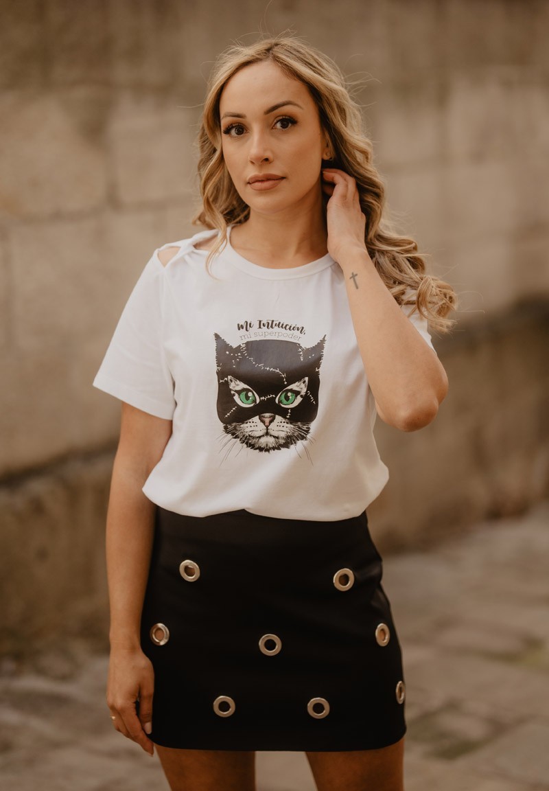 Camiseta Gata Intuicion Animosa Nodrama Valladolid