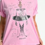 Camiseta Ballet Rosa Aire Retro Nodrama
