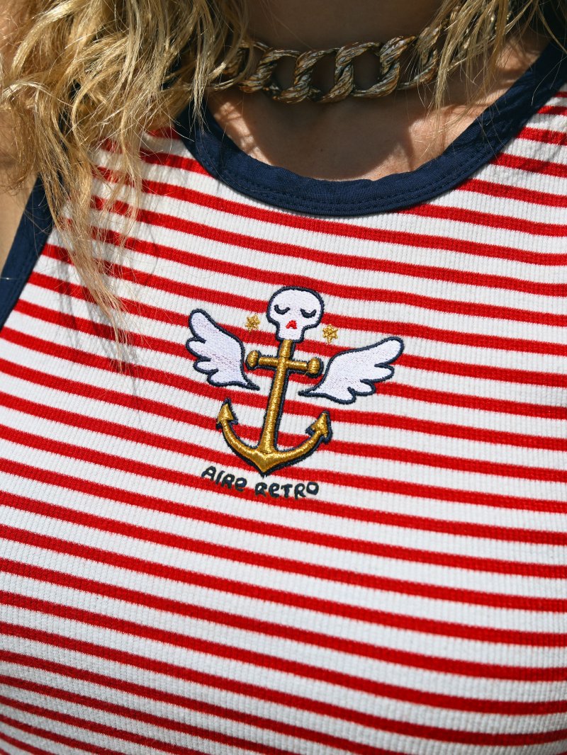 Cami Chica Ancla Navy Aire Retro1 Valladolid