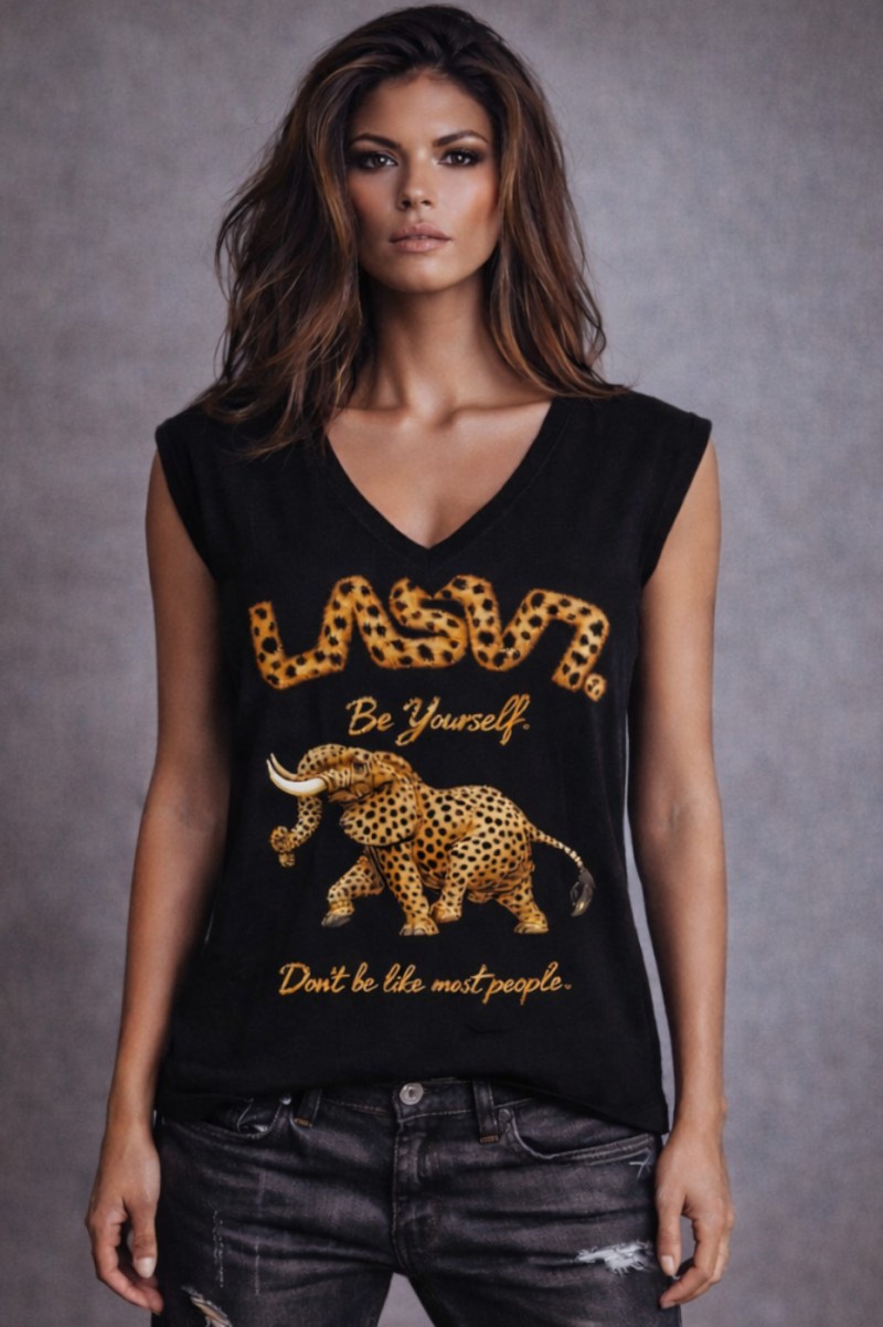 Camiseta De Mujer Lasal Elefant Negro Valladolid Nodrama