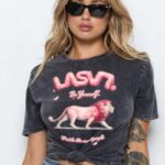 Camiseta De Mujer Lasal Lion Gris Oscuro Valladolid Nodrama