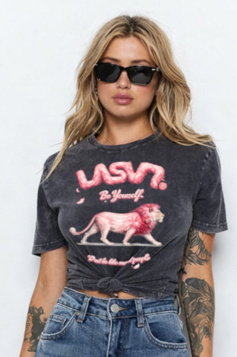 Camiseta De Mujer Lasal Lion Gris Oscuro Valladolid Nodrama