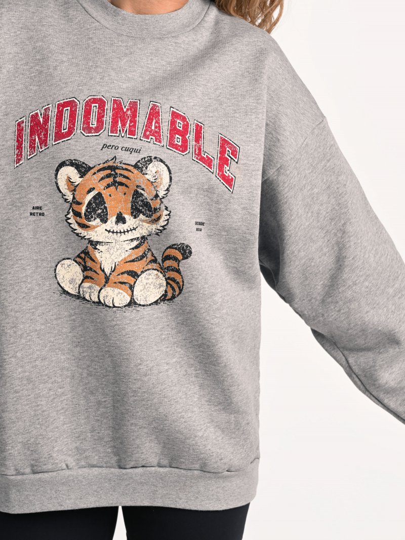 Sudadera Gris Aire Retro- Nodrama
